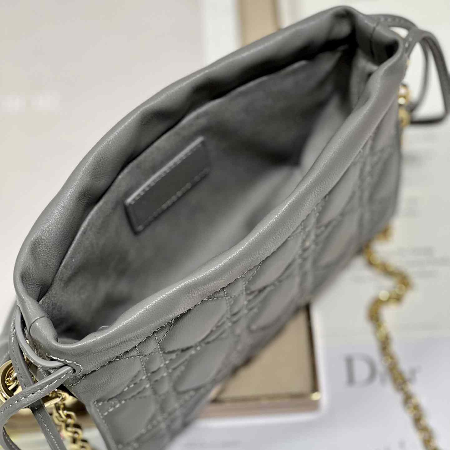 Dior Lady Dior Top Handle Drawstring Mini Bag - FashionPlug