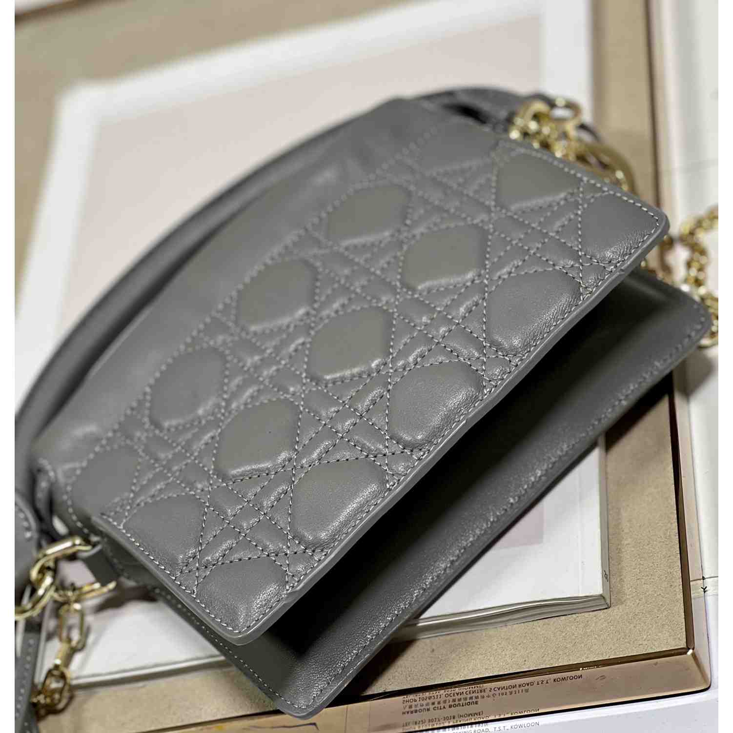 Dior Lady Dior Top Handle Drawstring Mini Bag - FashionPlug