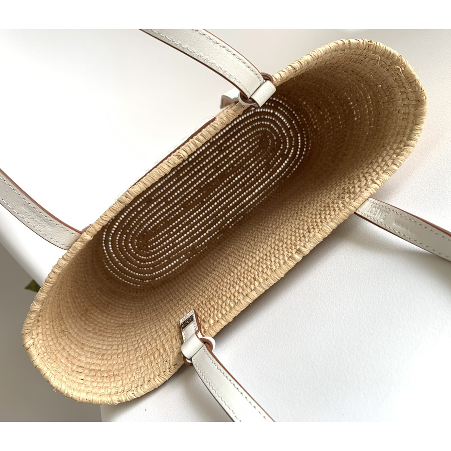 Loewe Small Square Basket bag In Raffia And Calfskin (30*21*11cm) - FashionPlug