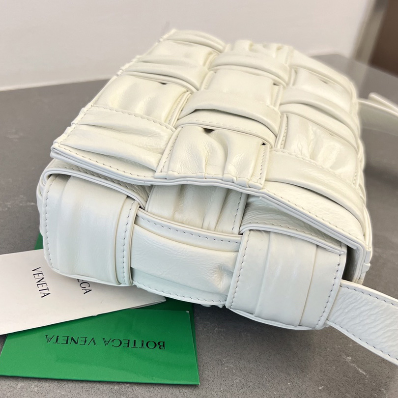 Bottega Veneta Cassette Foulard Intreccio Leather Cross-Body Bag - FashionPlug
