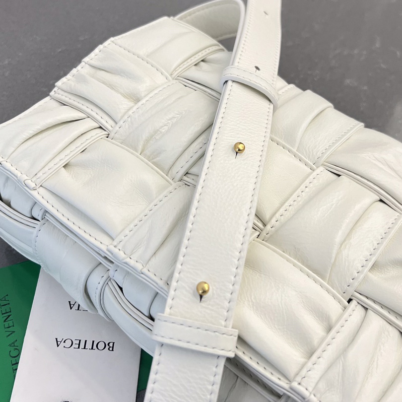 Bottega Veneta Cassette Foulard Intreccio Leather Cross-Body Bag - FashionPlug