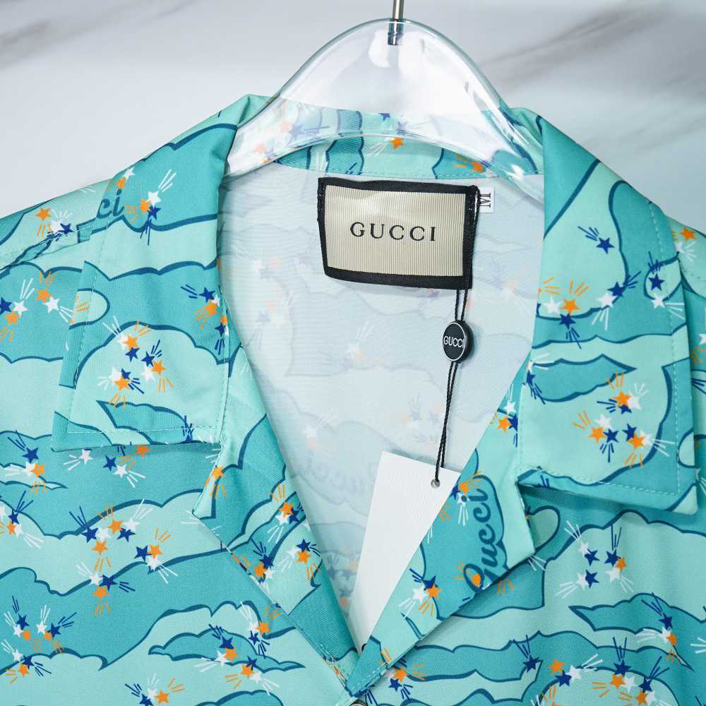 Gucci Lovelight Viscose Bowling Shirt & Shorts - FashionPlug