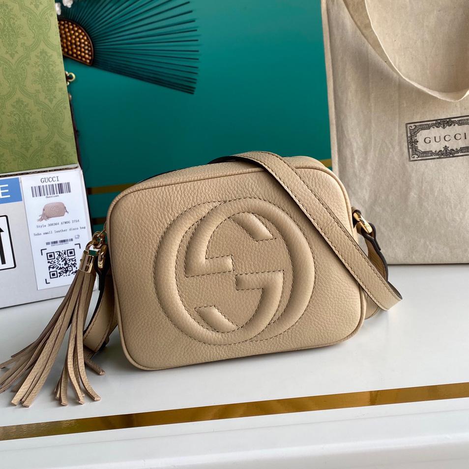 Gucci Soho Small Leather Disco Bag(22-15-7cm) - FashionPlug