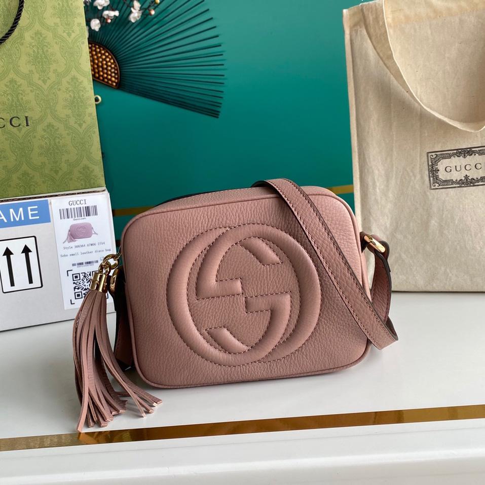 Gucci Soho Small Leather Disco Bag(22-15-7cm) - FashionPlug