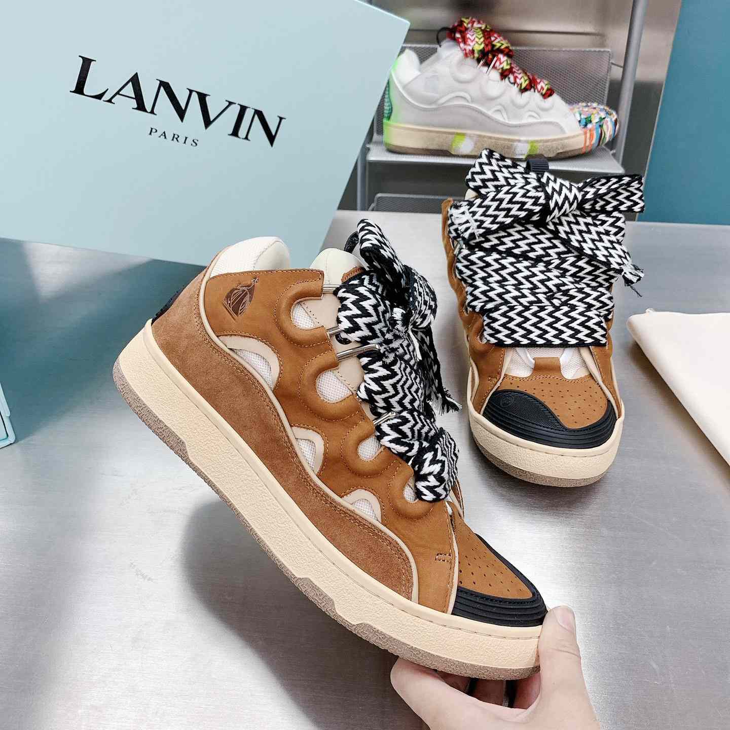 Lanvin Curb Sneakers - FashionPlug