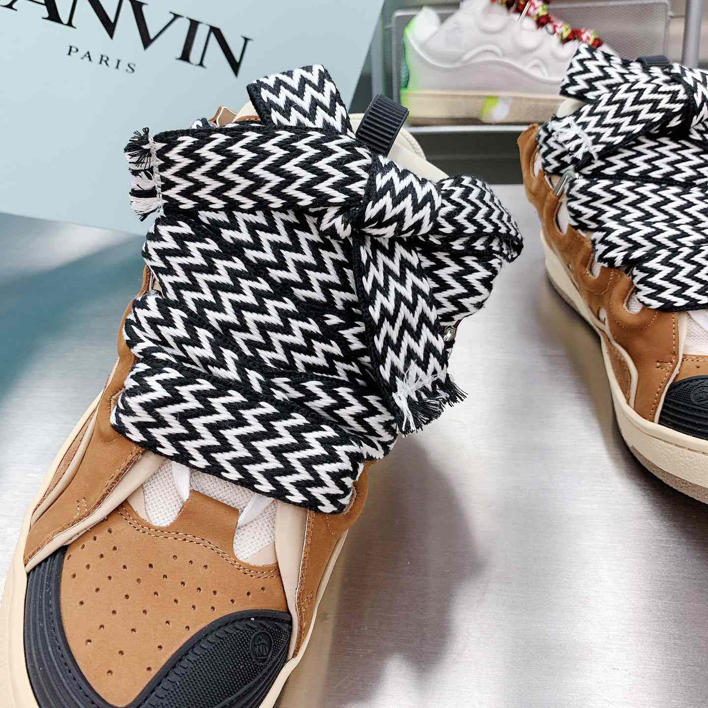 Lanvin Curb Sneakers - FashionPlug