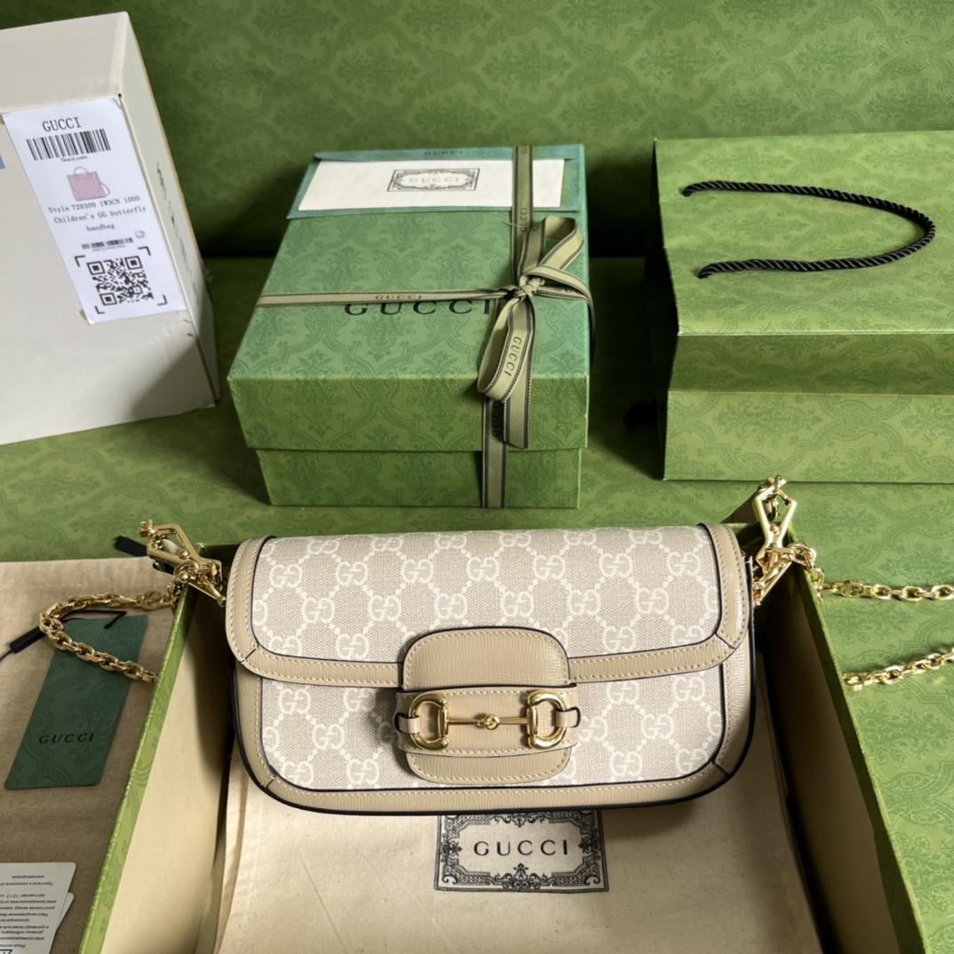 Gucci Horsebit 1955 Shoulder Bag(24-13-5cm)   - FashionPlug