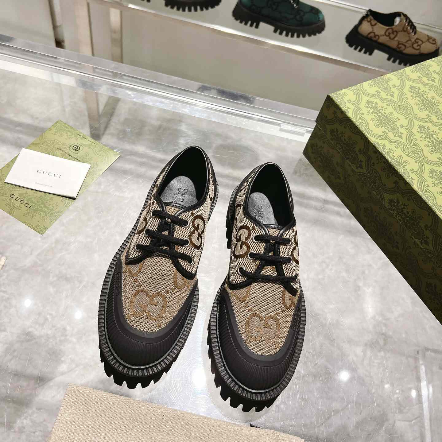 Gucci Maxi GG Lace-Up Shoe - FashionPlug