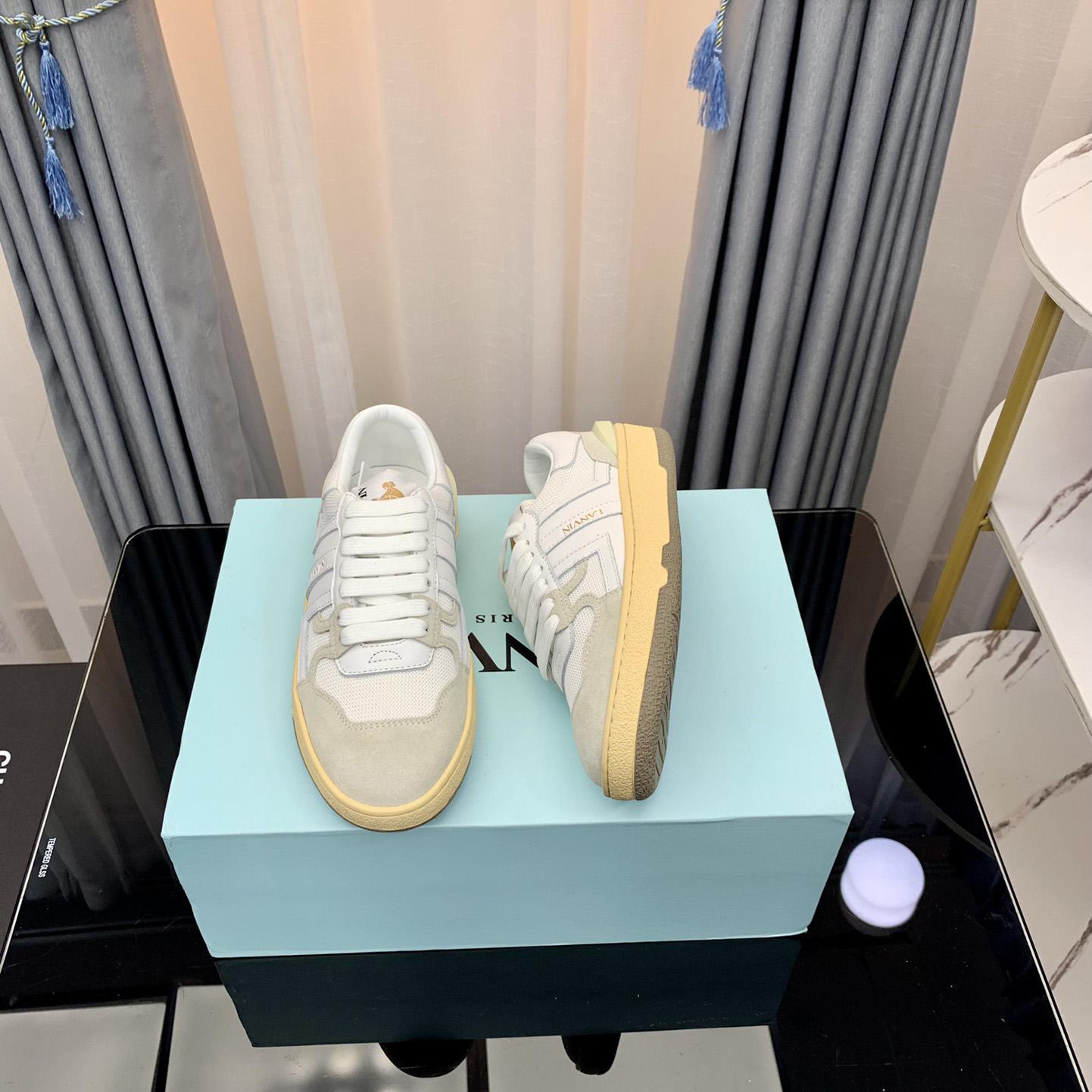 Lanvin Leather Clay Low-Top Sneakers - FashionPlug