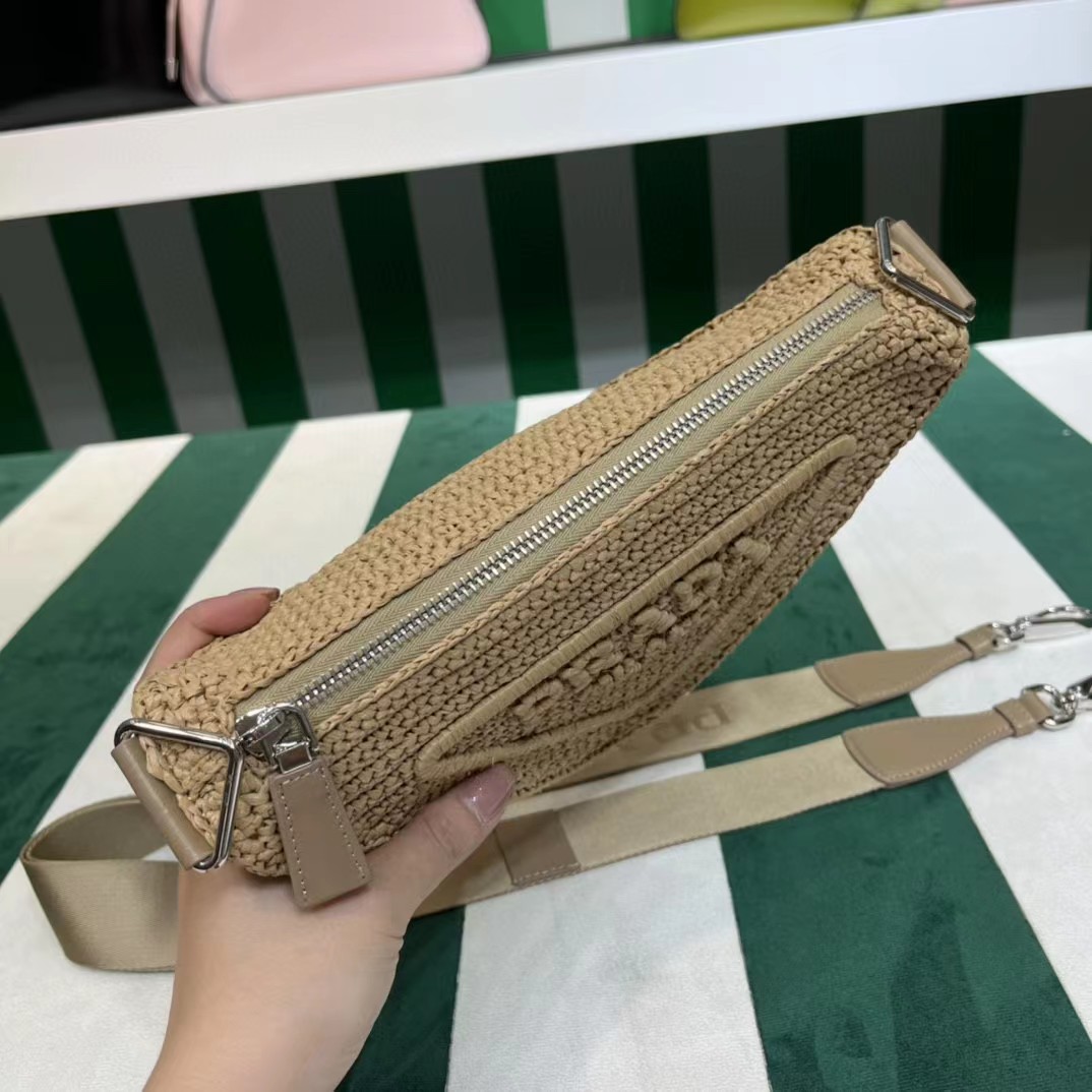 Raffia Prada Triangle Bag - FashionPlug