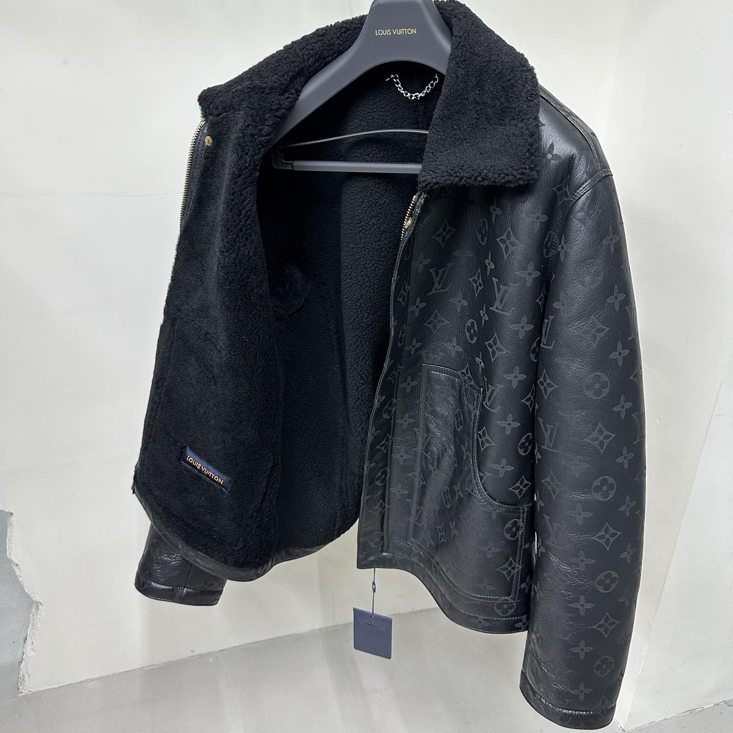 Louis Vuitton Shearling Embossed Monogram Jacket   1AAU29 - FashionPlug