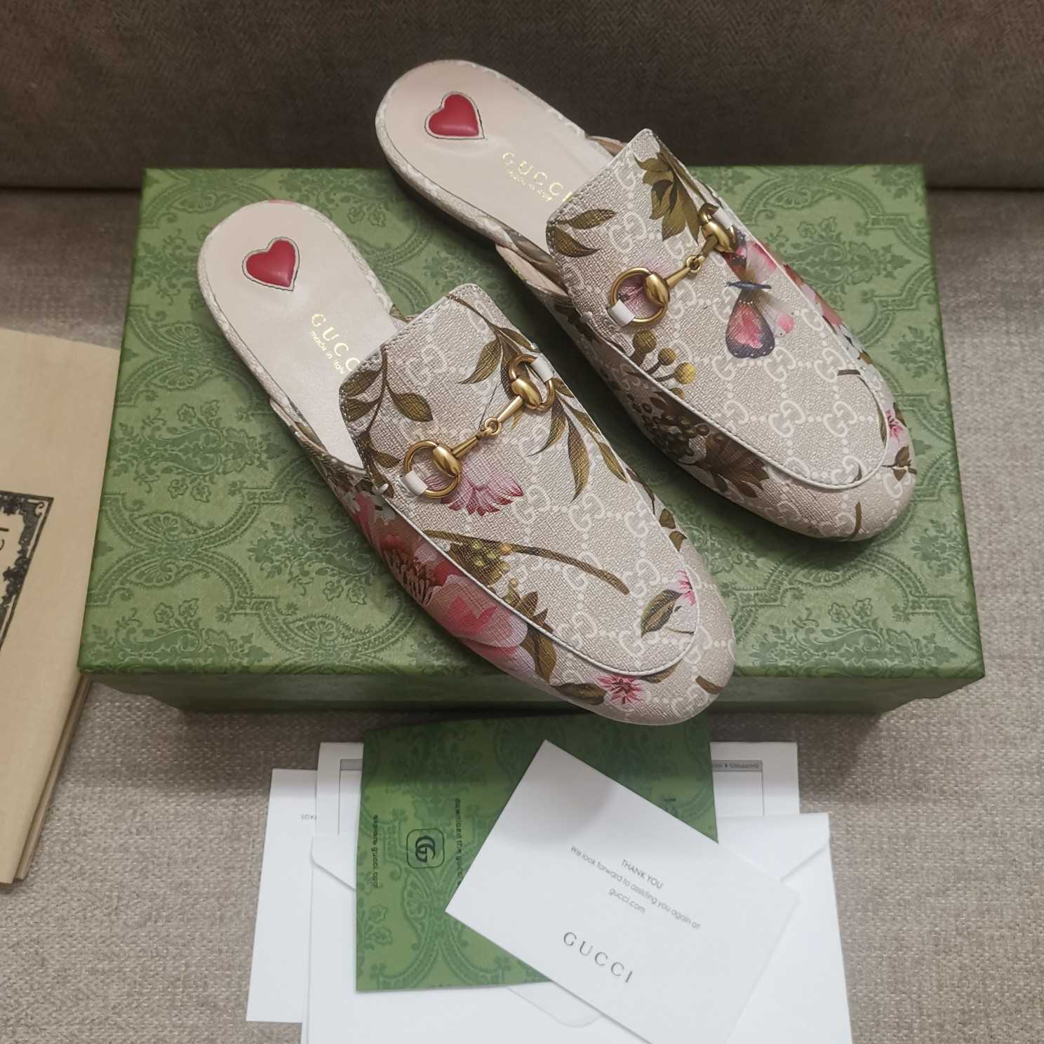 Gucci Women's GG Flora Princetown Slipper - FashionPlug