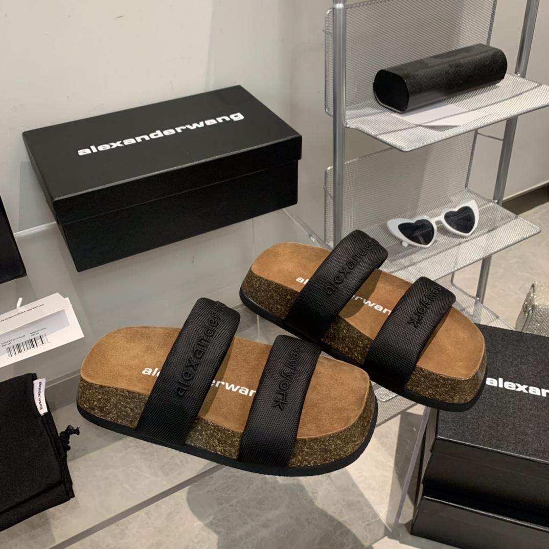 Alexander Wang Ronan Nylon Slide Sandals - FashionPlug