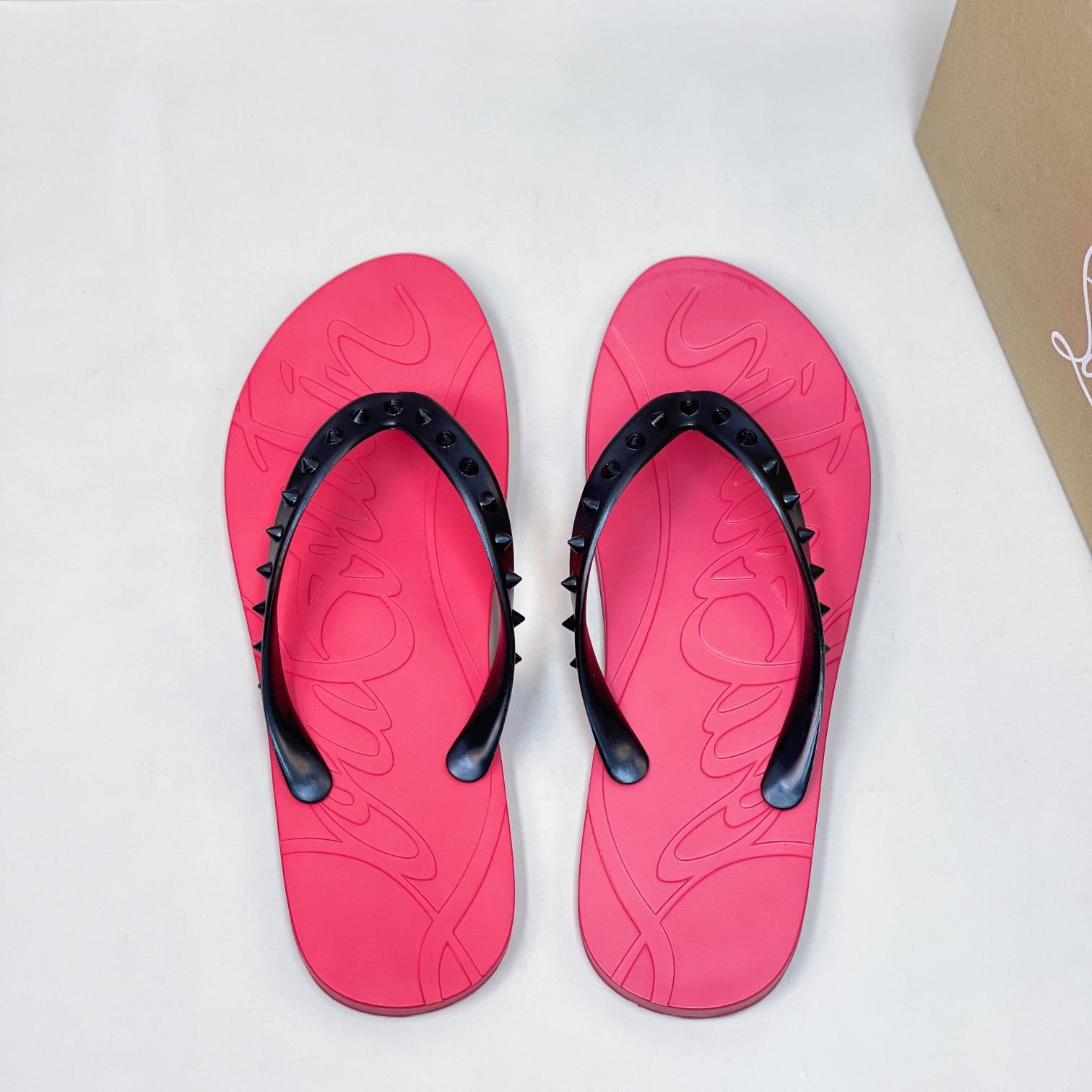Christian Louboutin Loubi Flip Man Flip-flops - Rubber - FashionPlug