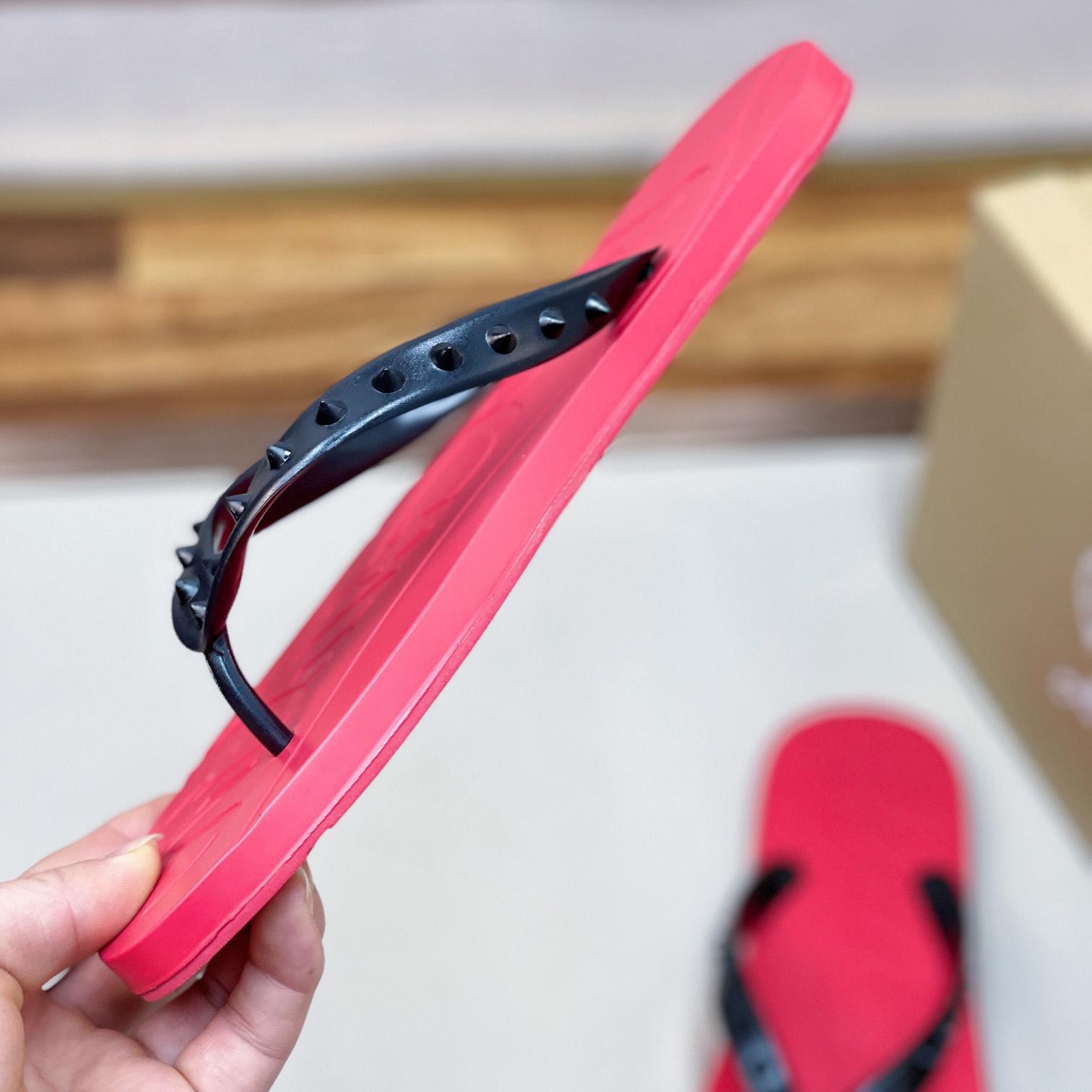 Christian Louboutin Loubi Flip Man Flip-flops - Rubber - FashionPlug
