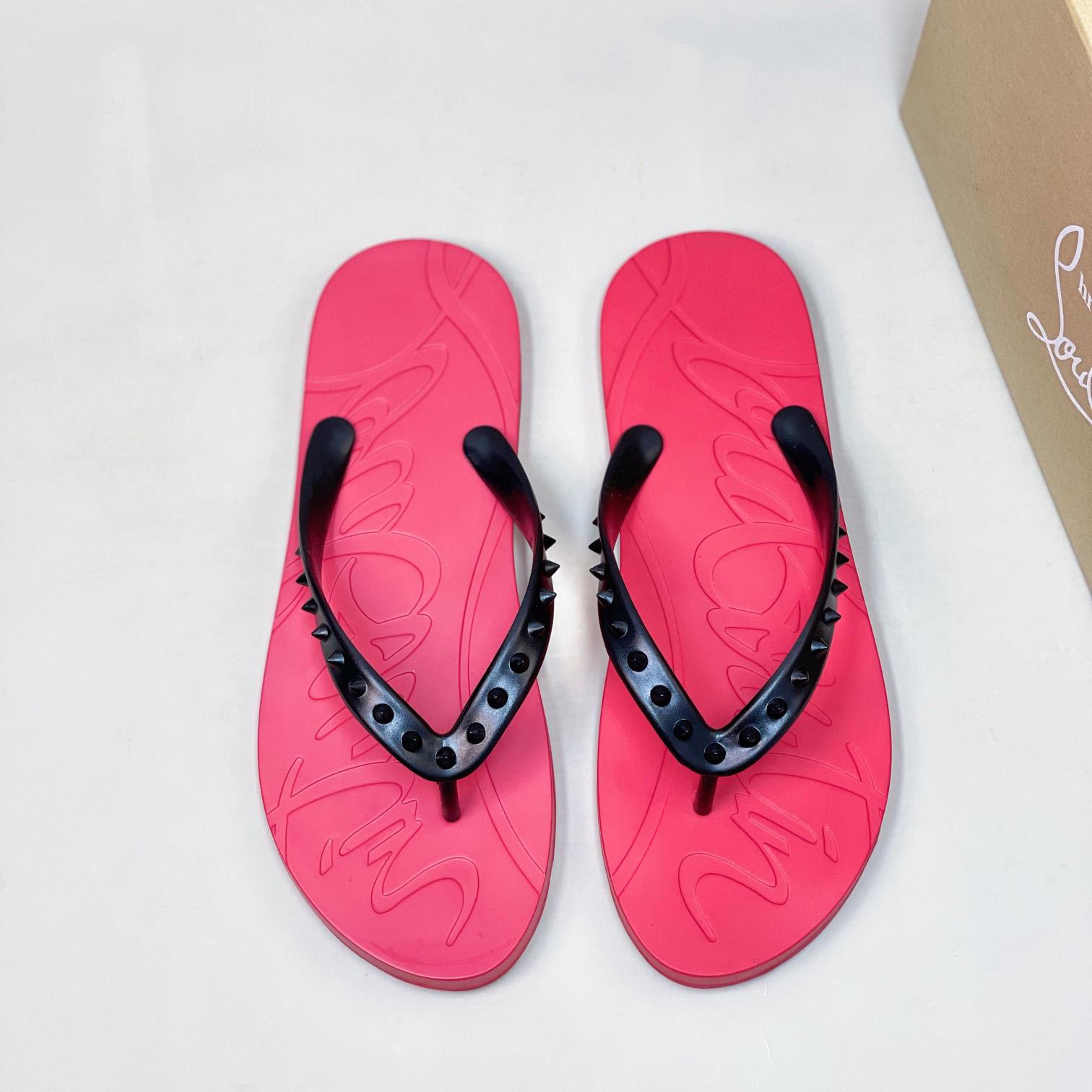 Christian Louboutin Loubi Flip Man Flip-flops - Rubber - FashionPlug