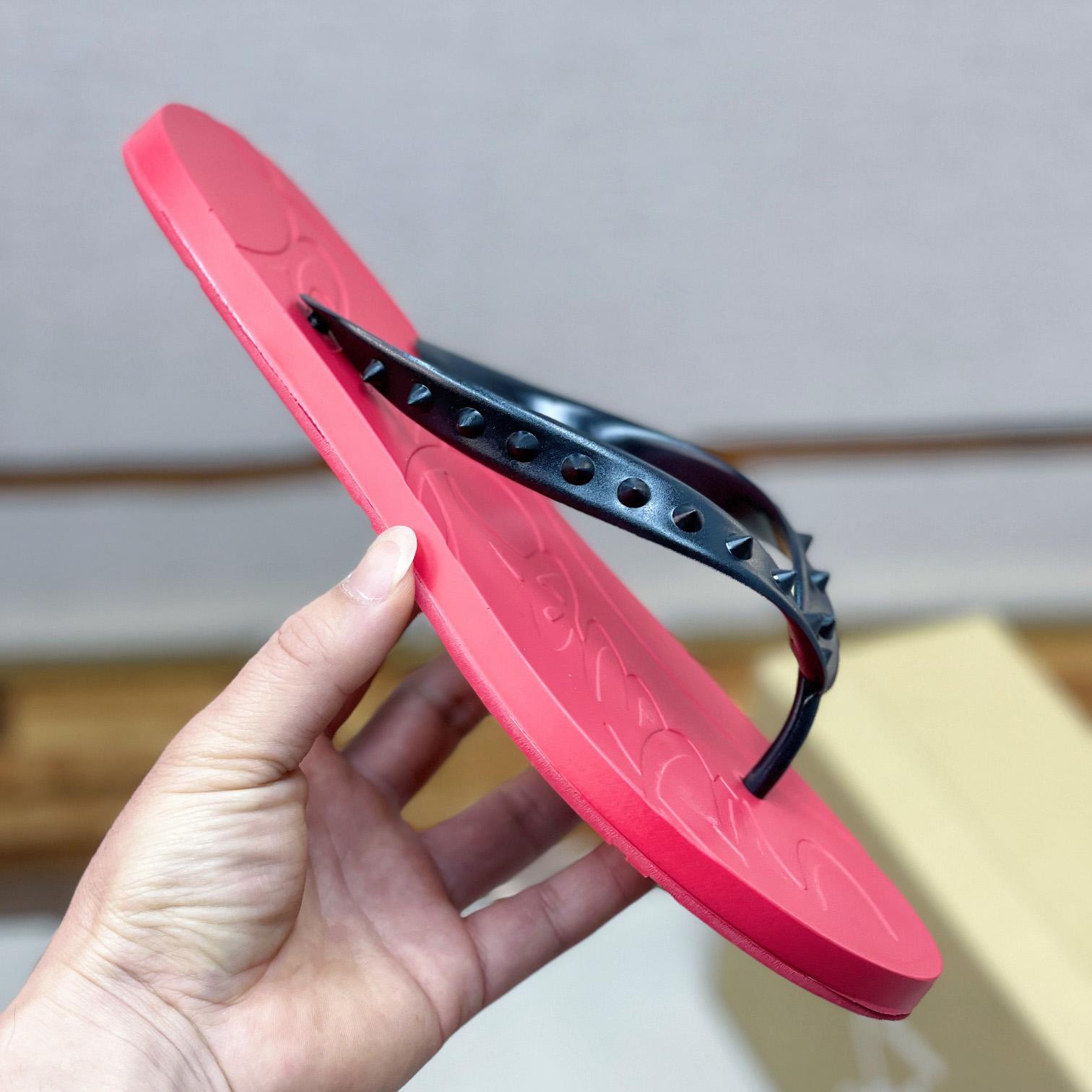Christian Louboutin Loubi Flip Man Flip-flops - Rubber - FashionPlug