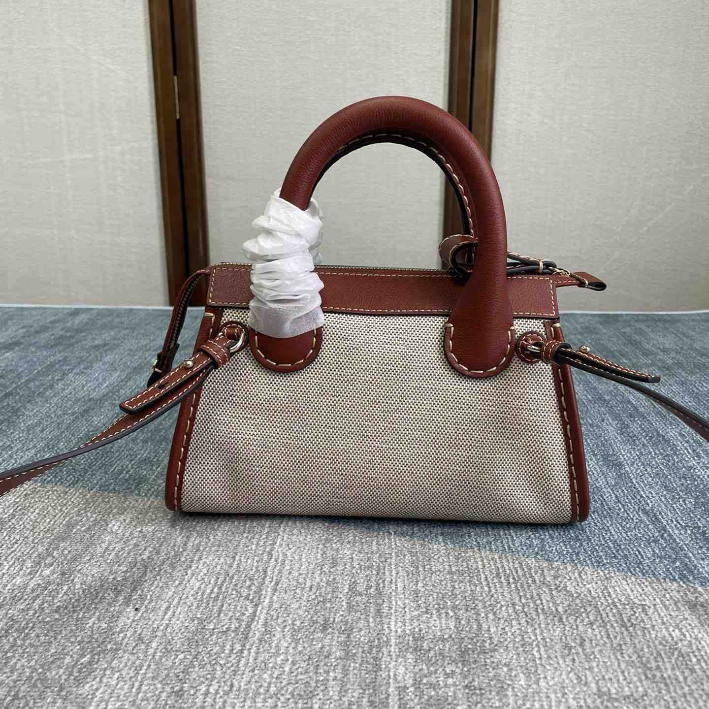 Chloe Edith Beige Brown Mini In Shoulder Bags(26.5-16-11cm) - FashionPlug
