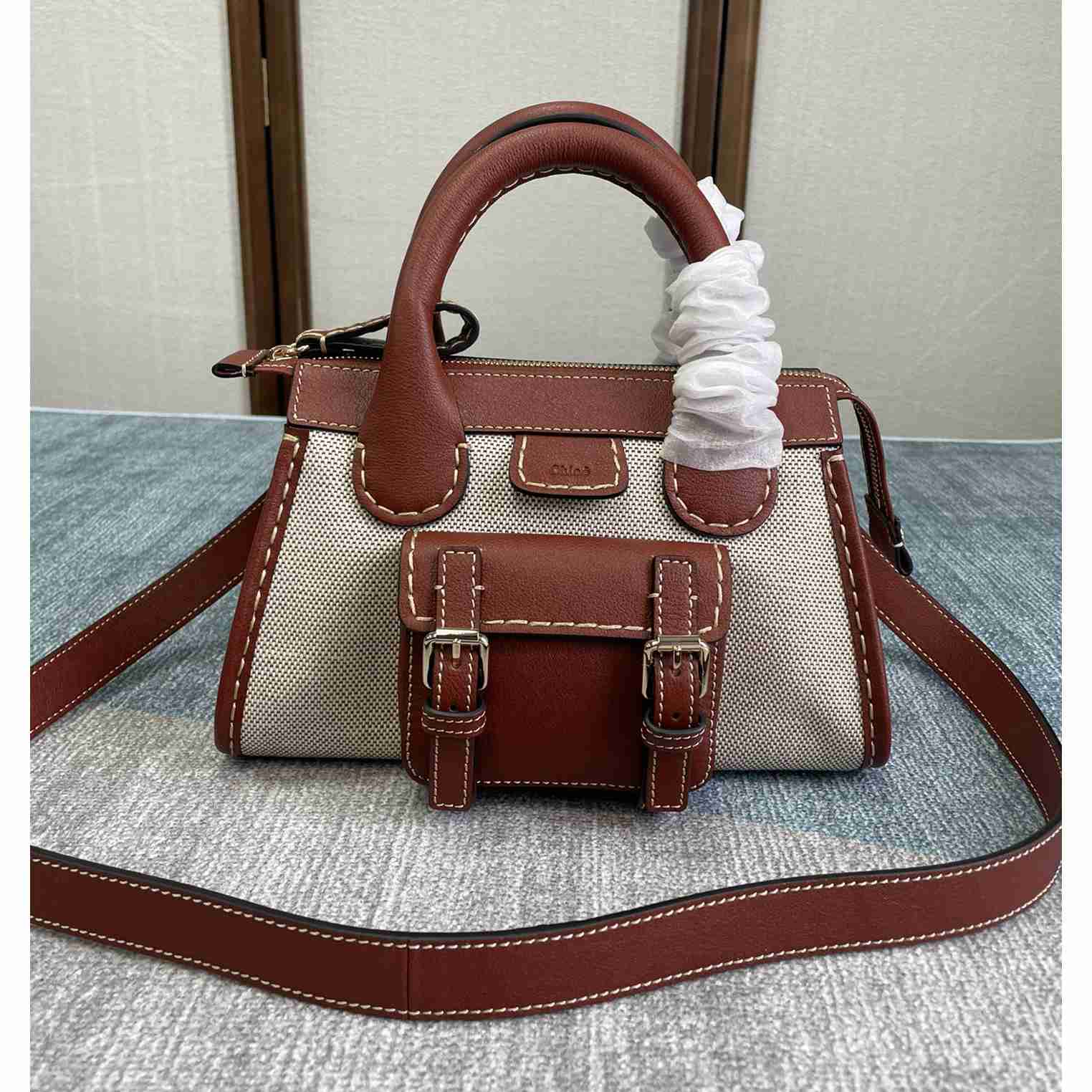 Chloe Edith Beige Brown Mini In Shoulder Bags(26.5-16-11cm) - FashionPlug