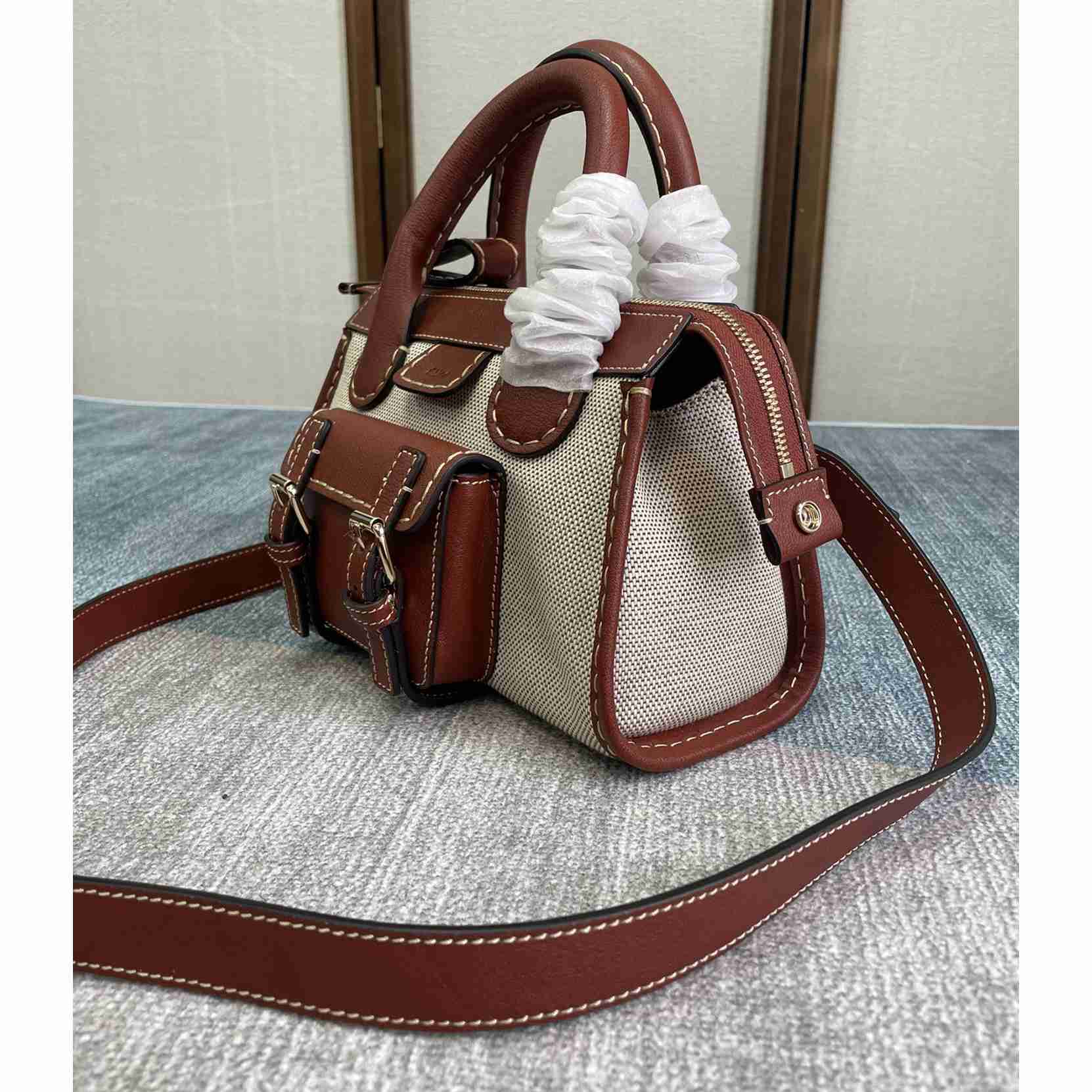 Chloe Edith Beige Brown Mini In Shoulder Bags(26.5-16-11cm) - FashionPlug