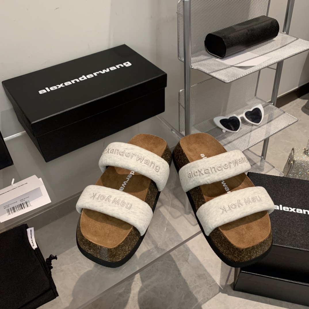 Alexander Wang Ronan Nylon Slide Sandals - FashionPlug