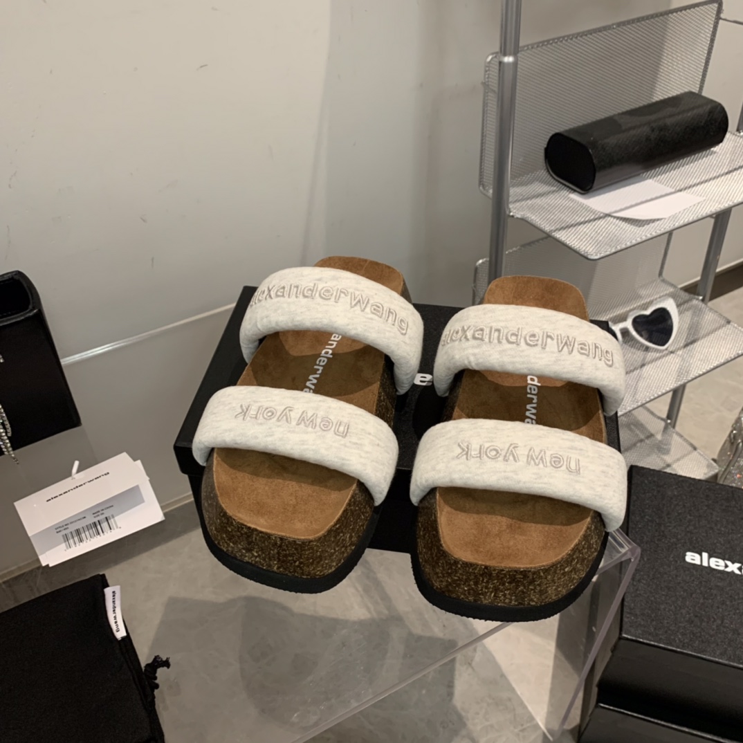 Alexander Wang Ronan Nylon Slide Sandals - FashionPlug