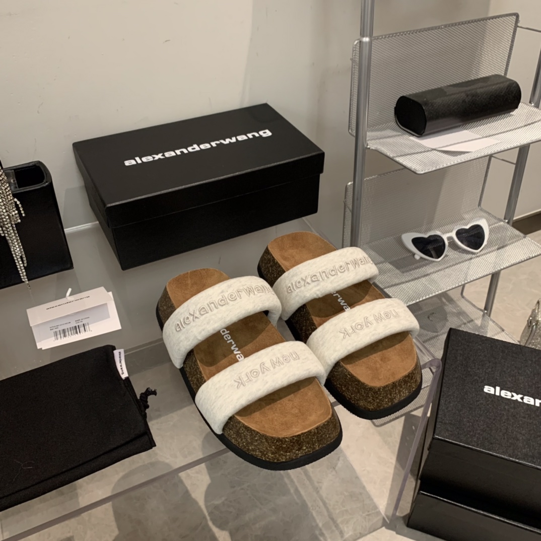 Alexander Wang Ronan Nylon Slide Sandals - FashionPlug