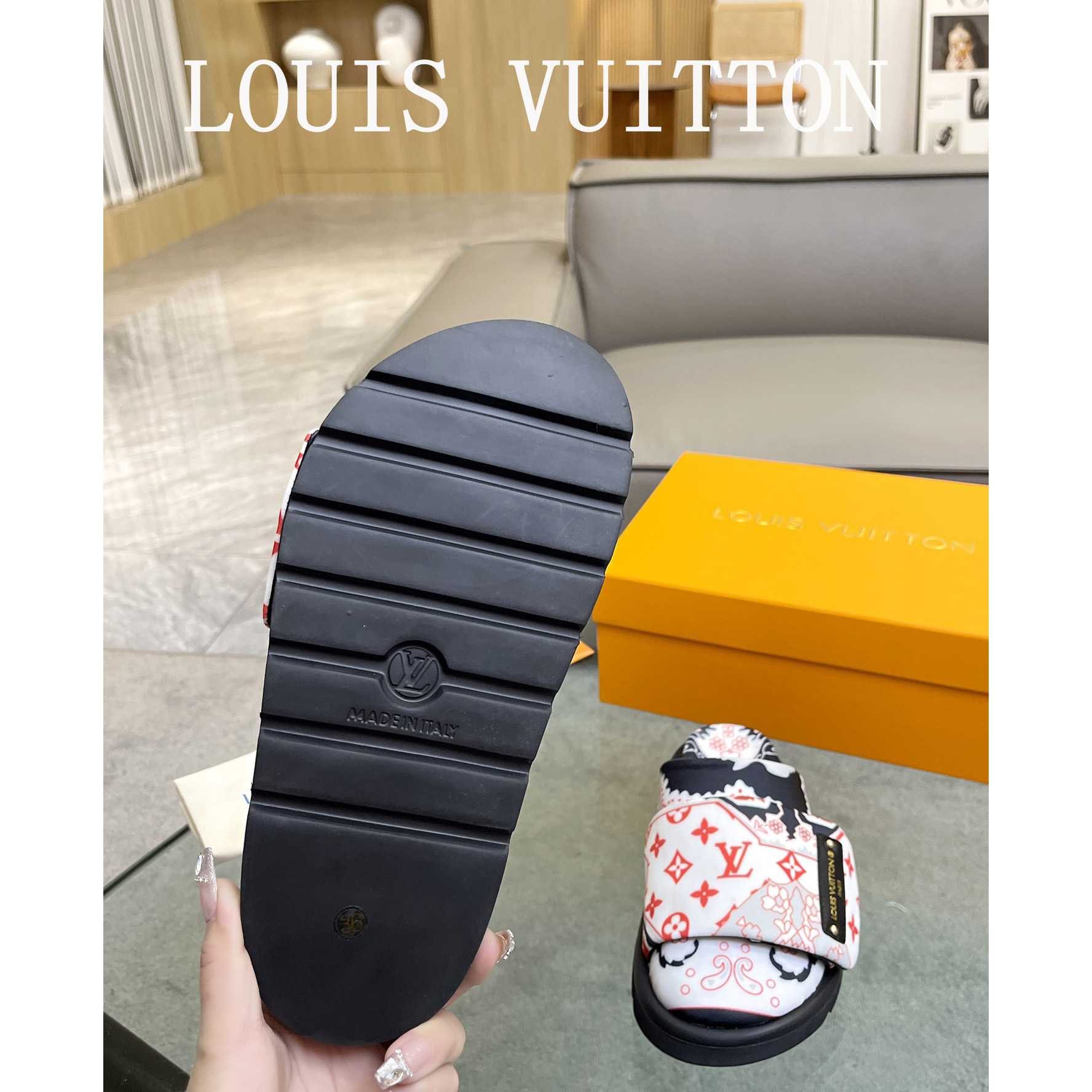 Louis Vuitton Slipper Pillow Flat Comfort Mule       - FashionPlug