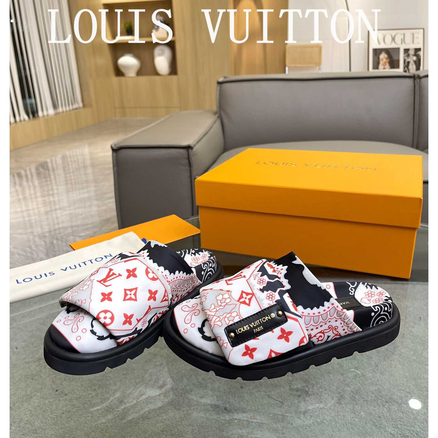 Louis Vuitton Slipper Pillow Flat Comfort Mule       - FashionPlug