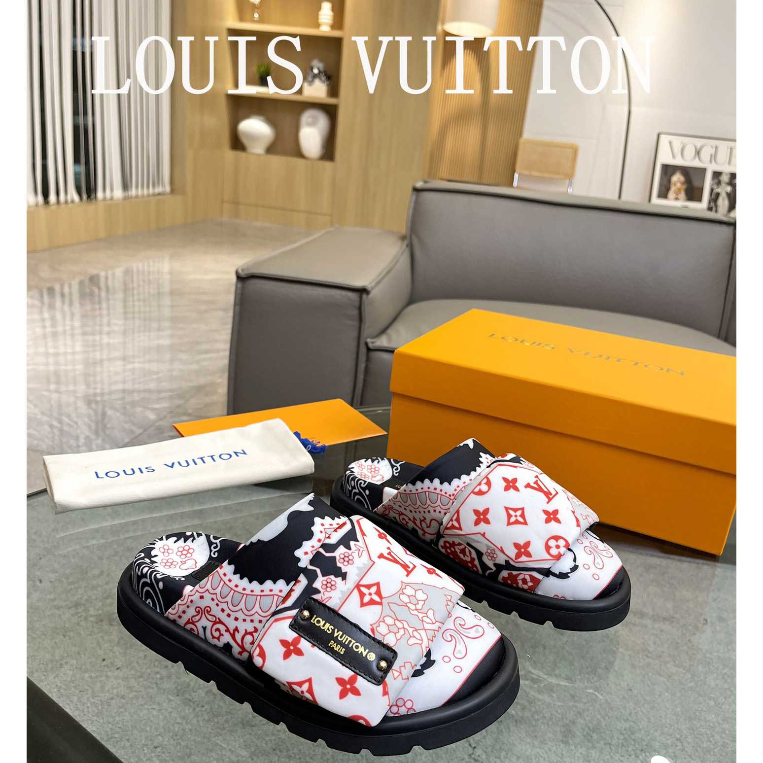 Louis Vuitton Slipper Pillow Flat Comfort Mule       - FashionPlug
