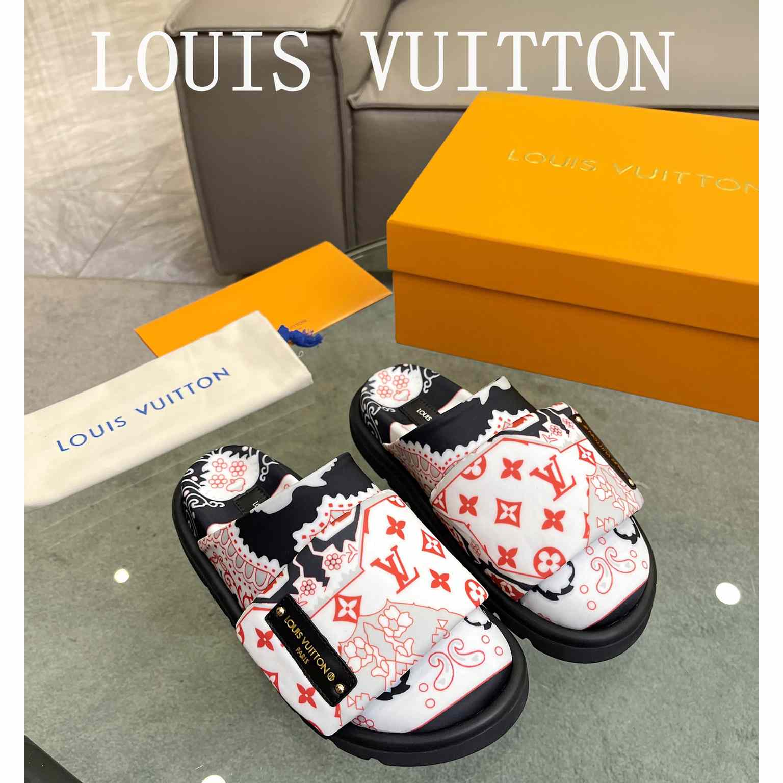 Louis Vuitton Slipper Pillow Flat Comfort Mule       - FashionPlug