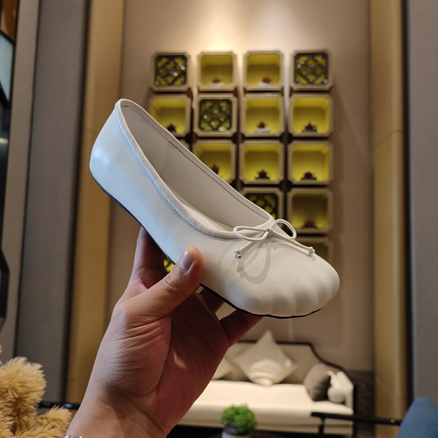 Balenciaga Women's Black Fetish Ballerina Flats - FashionPlug