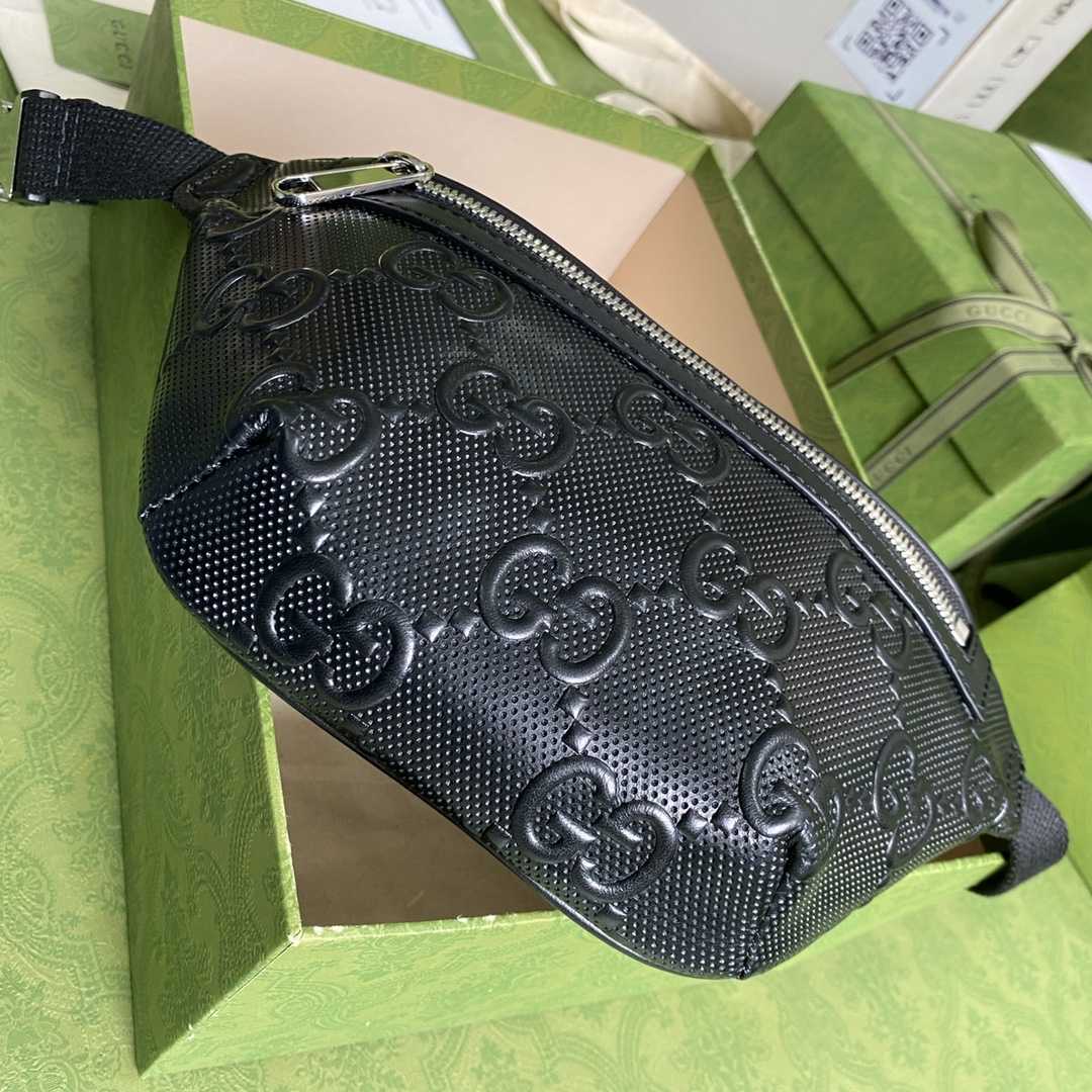 Gucci GG Embossed Belt Bag  (23×13×5cm) - FashionPlug