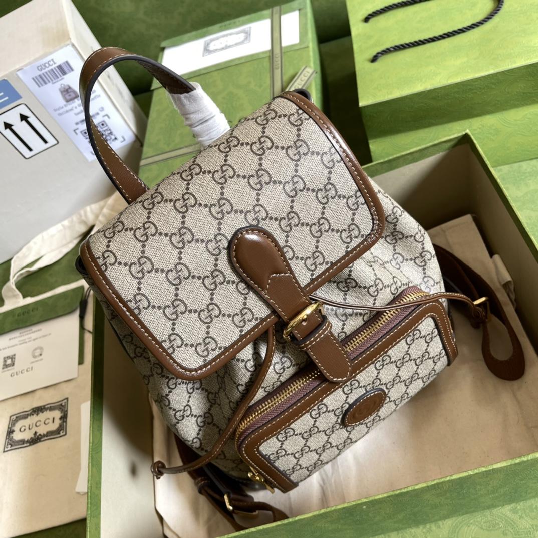 Gucci Backpack With Interlocking G(26.5- 30- 13cm) - FashionPlug