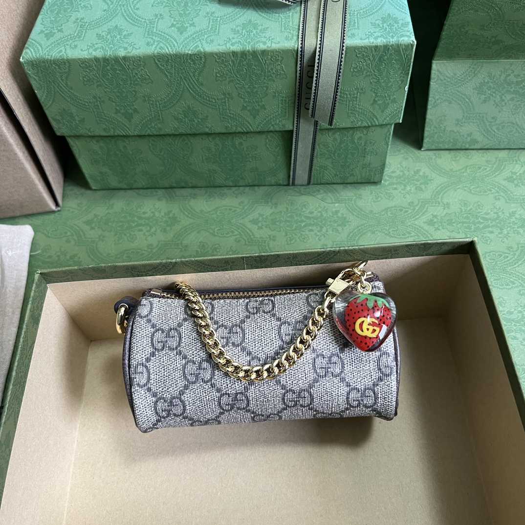 Gucci Coin Purse With Double G Strawberry  - FashionPlug