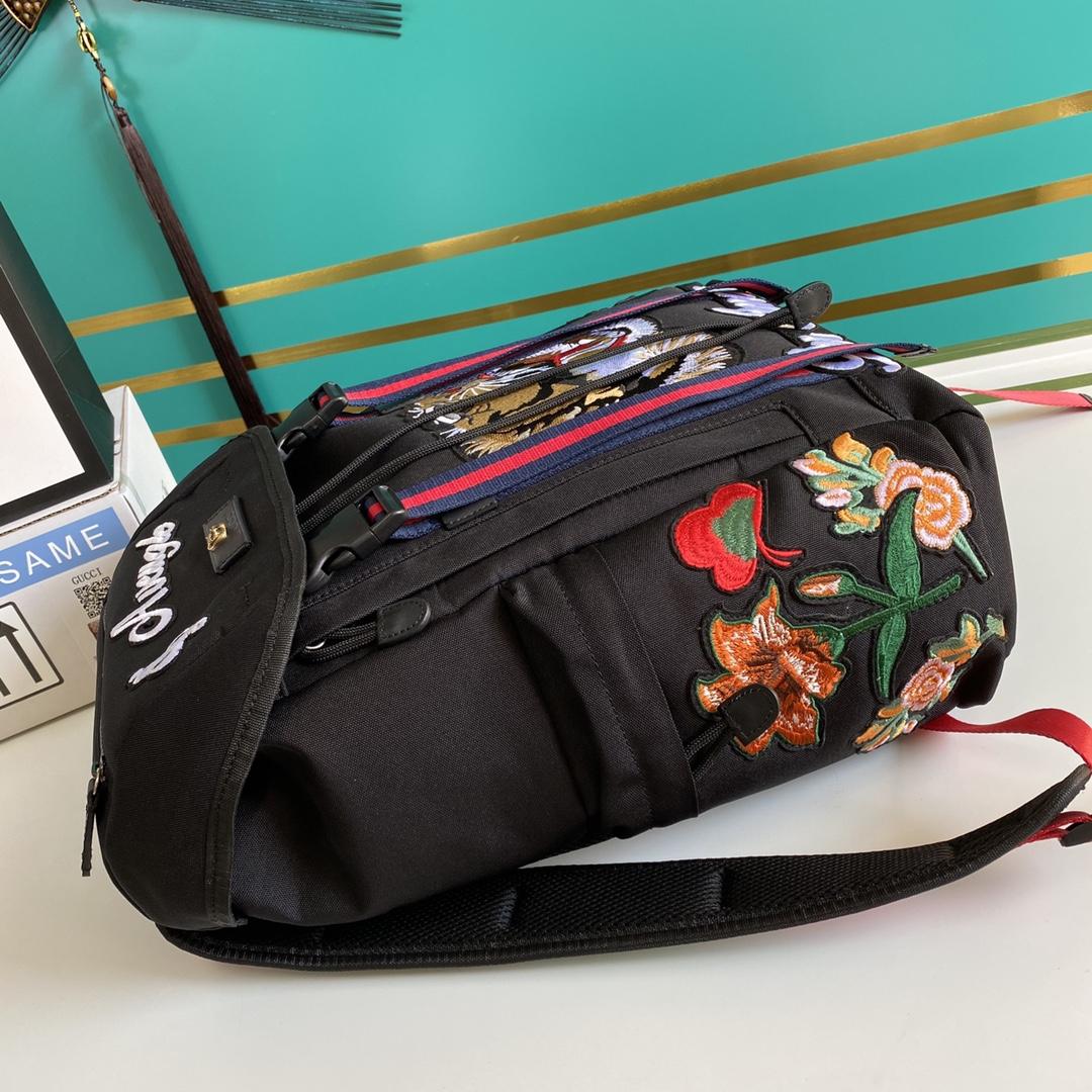 Gucci Techno Canvas Embroidered Tiger Black(32-45-14cm) - FashionPlug