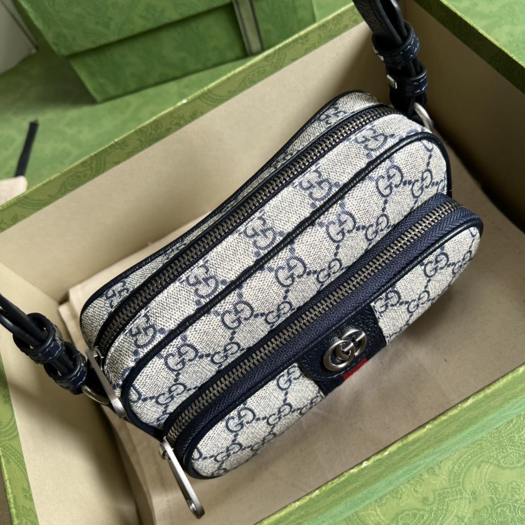 Gucci Ophidia Small Messenger Bag(24-13-6CM)   - FashionPlug