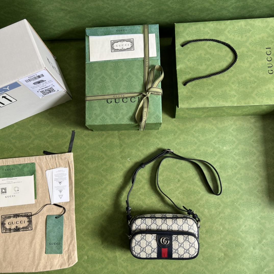 Gucci Ophidia Small Messenger Bag(24-13-6CM)   - FashionPlug
