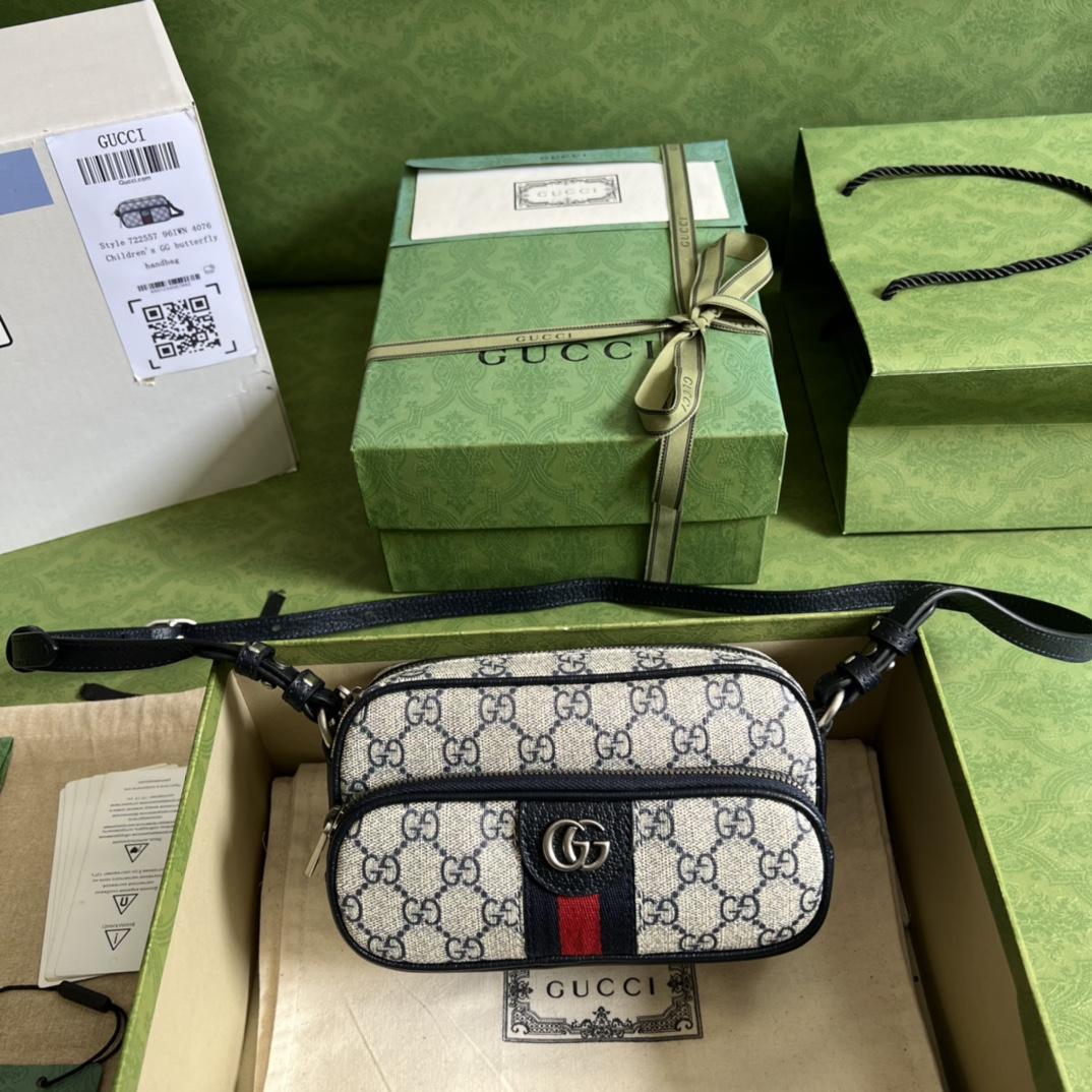 Gucci Ophidia Small Messenger Bag(24-13-6CM)   - FashionPlug