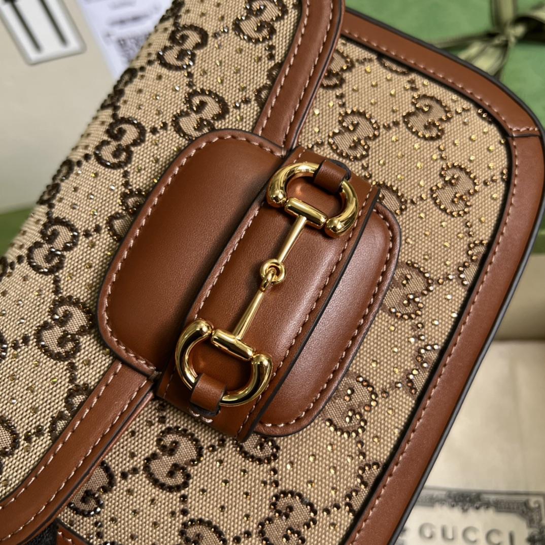 Gucci Horsebit 1955 GG Mini Bag(20.5x14x5cm)   - FashionPlug