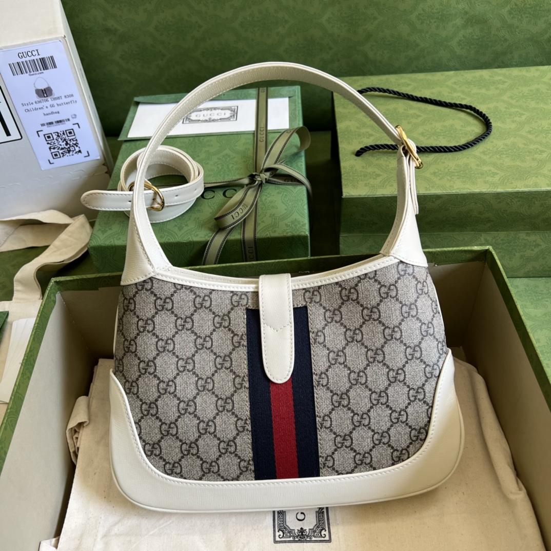 Gucci Jackie 1961 Small Shoulder Bag(28*19*4.5cm)   - FashionPlug