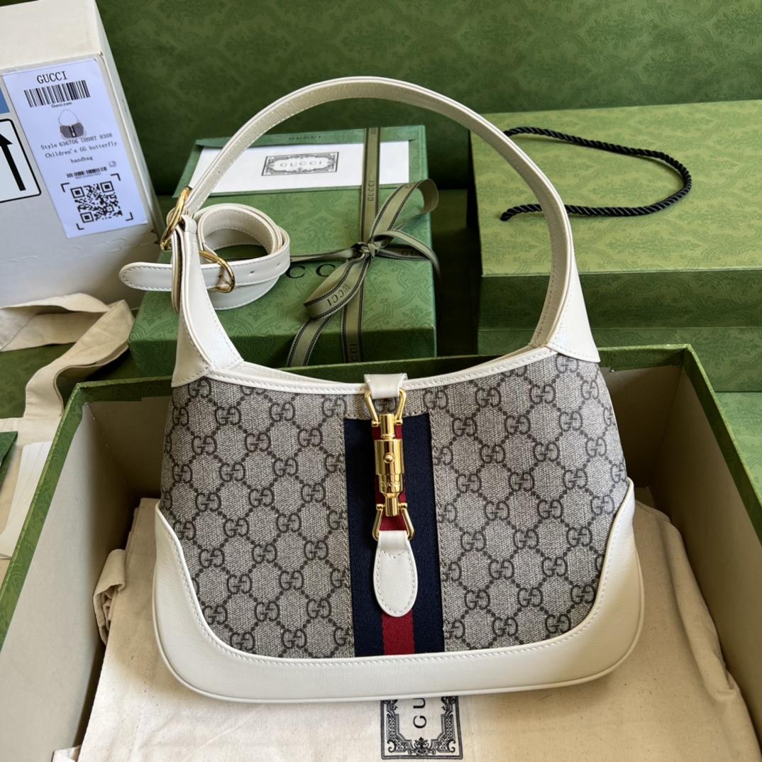 Gucci Jackie 1961 Small Shoulder Bag(28*19*4.5cm)   - FashionPlug