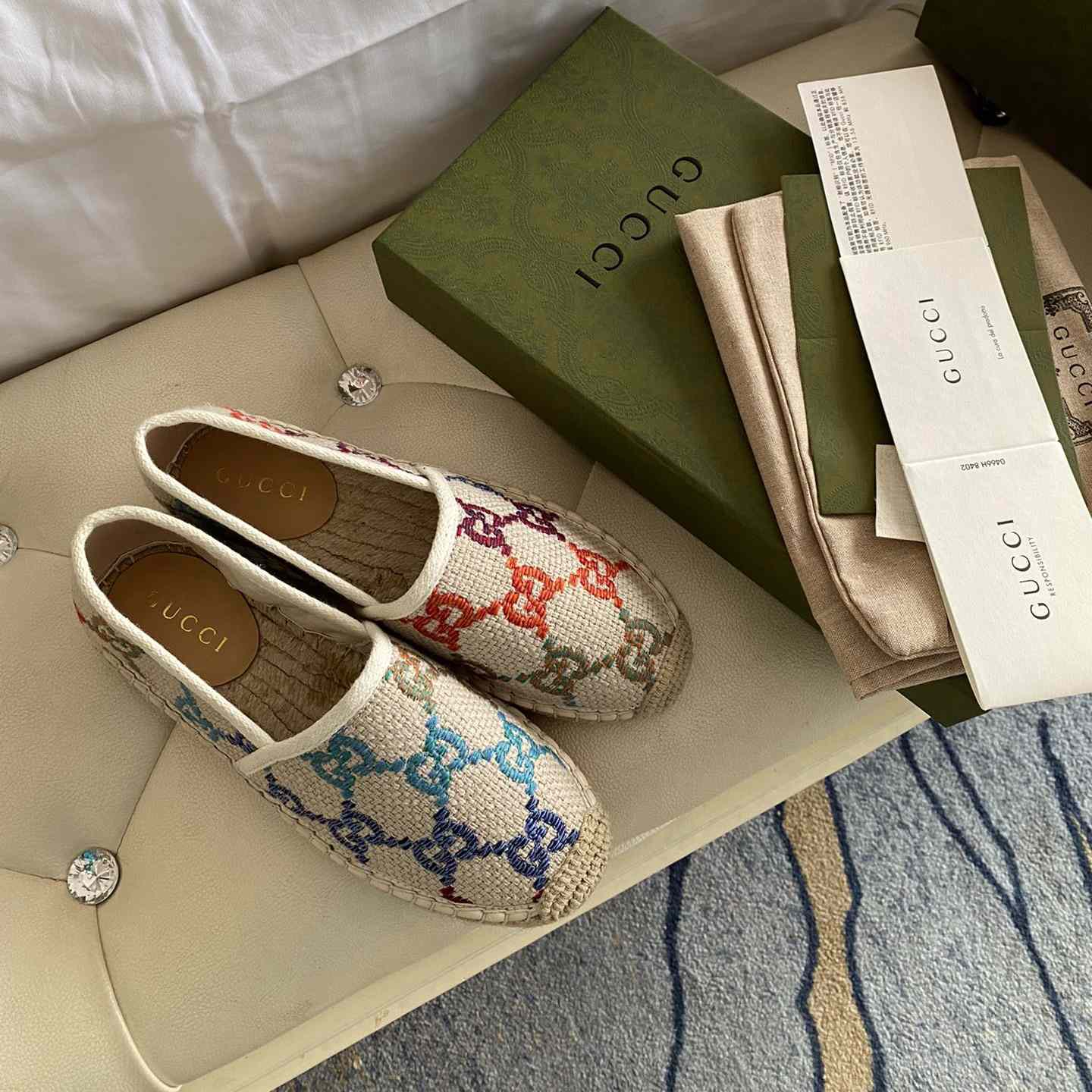 Gucci GG Jacquard Espadrilles - FashionPlug