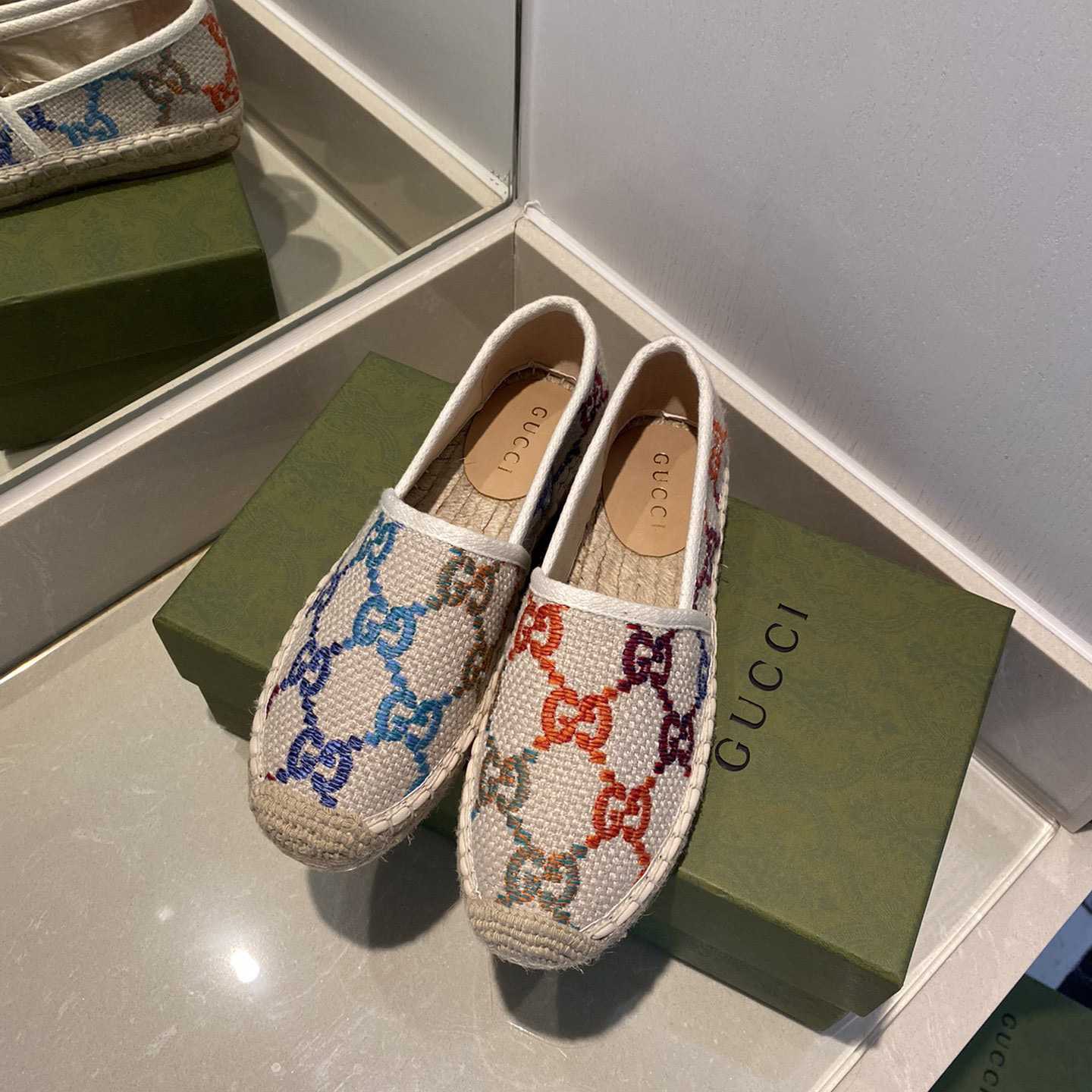 Gucci GG Jacquard Espadrilles - FashionPlug