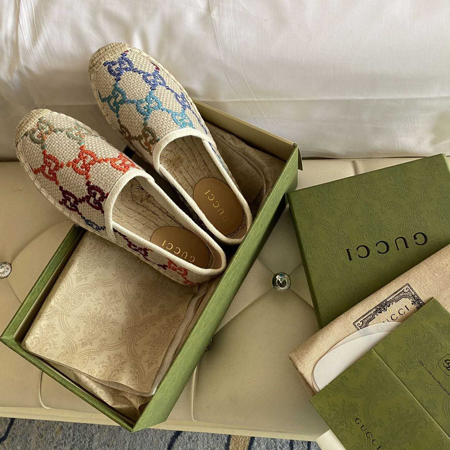 Gucci GG Jacquard Espadrilles - FashionPlug