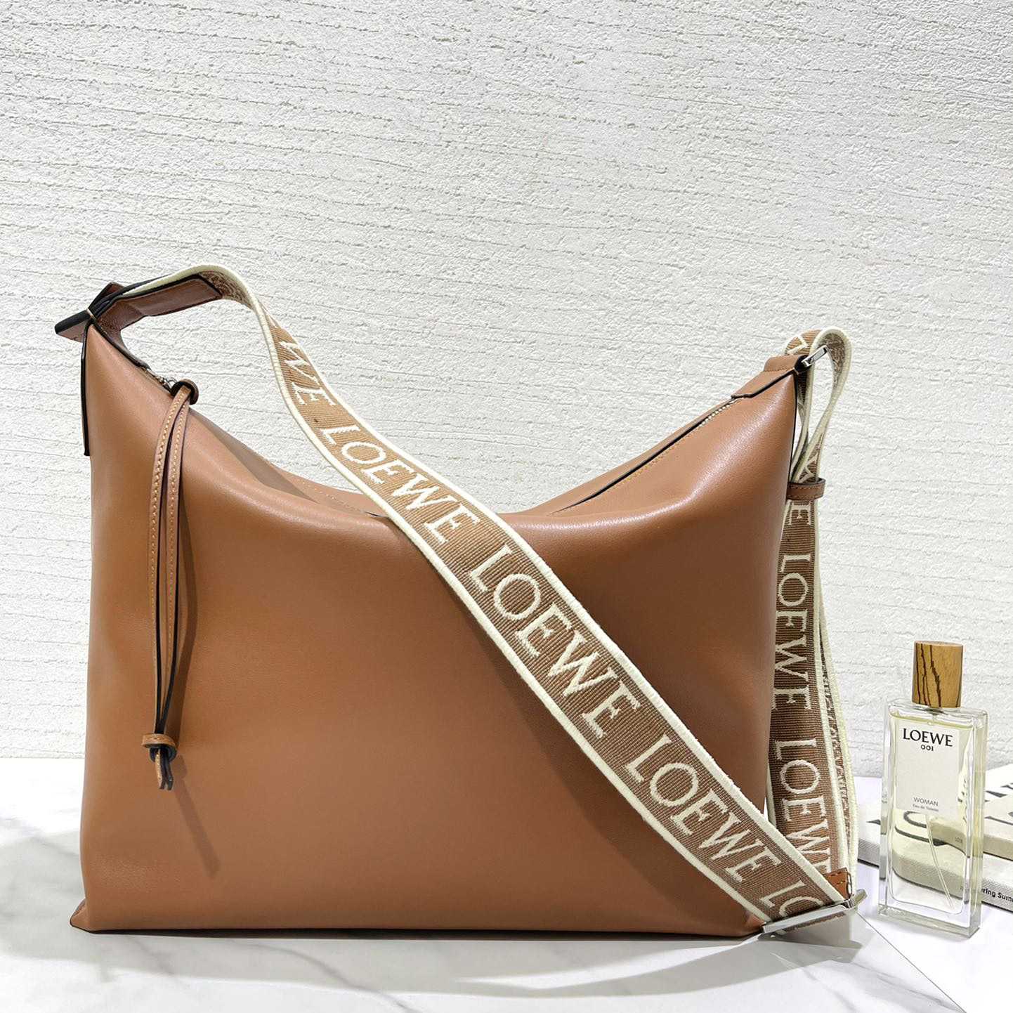 Loewe Cubi Crossbody Bag In Supple Smooth Calfskin And Jacquard - FashionPlug