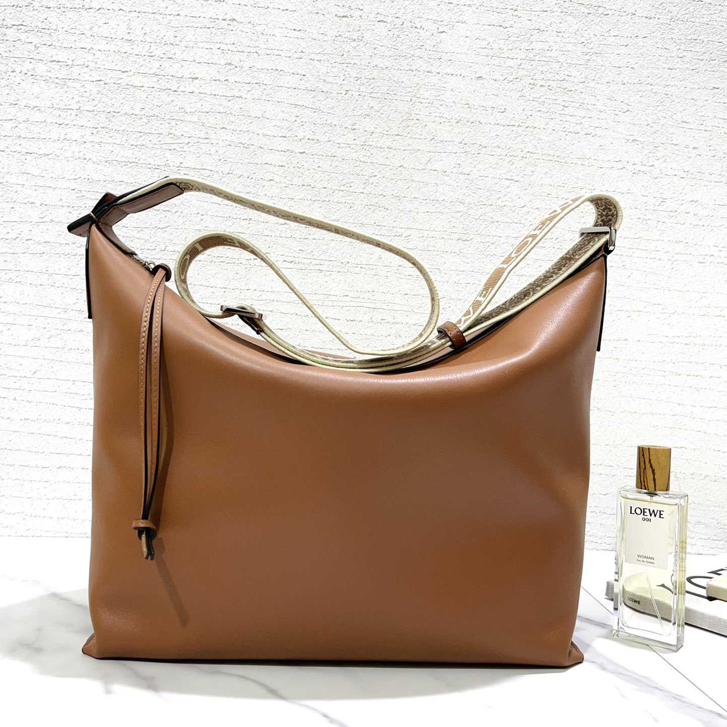 Loewe Cubi Crossbody Bag In Supple Smooth Calfskin And Jacquard - FashionPlug