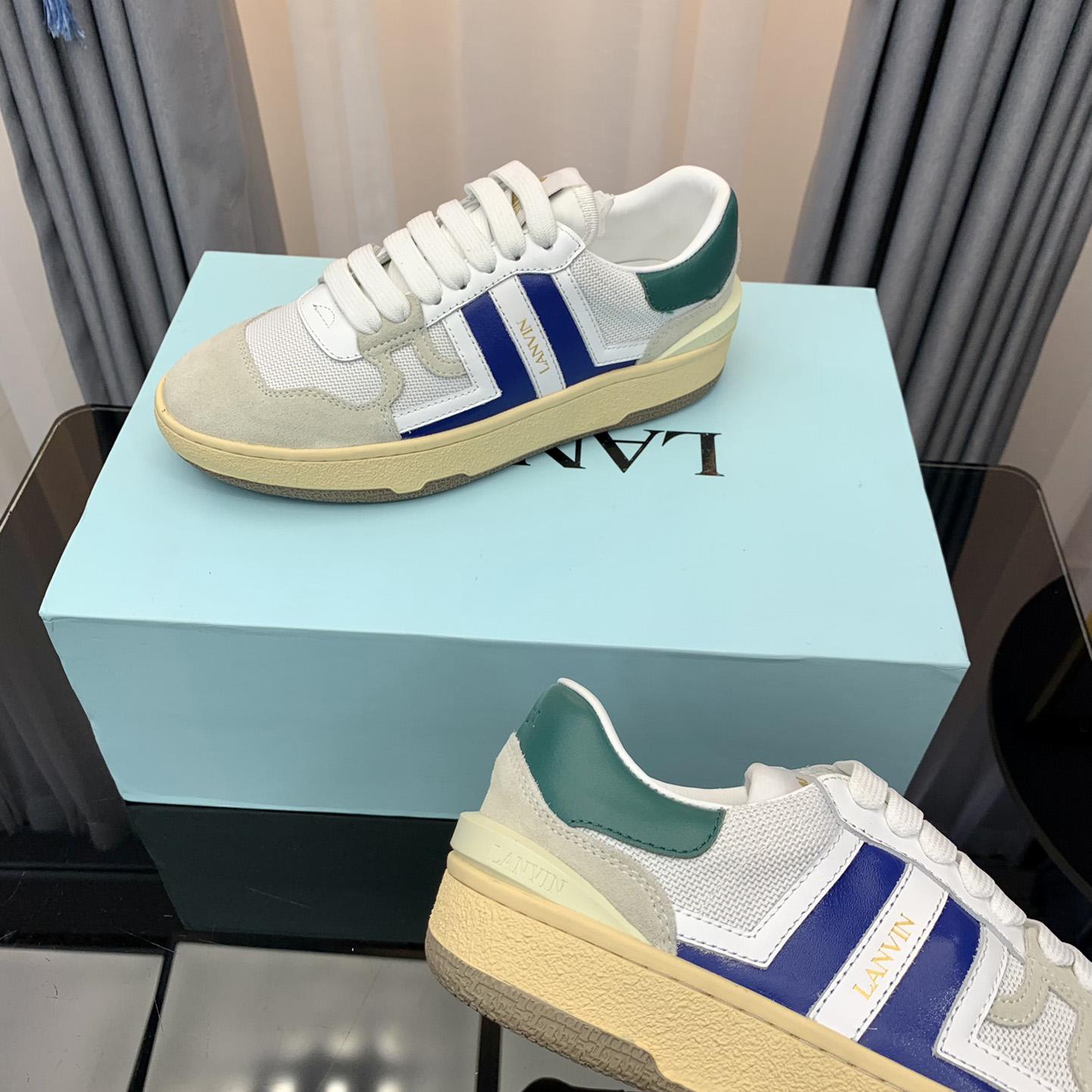 Lanvin Leather Clay Low-Top Sneakers - FashionPlug