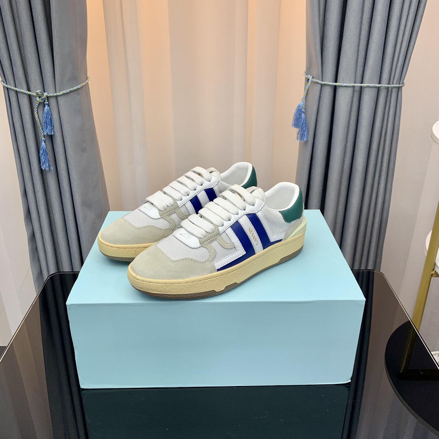 Lanvin Leather Clay Low-Top Sneakers - FashionPlug