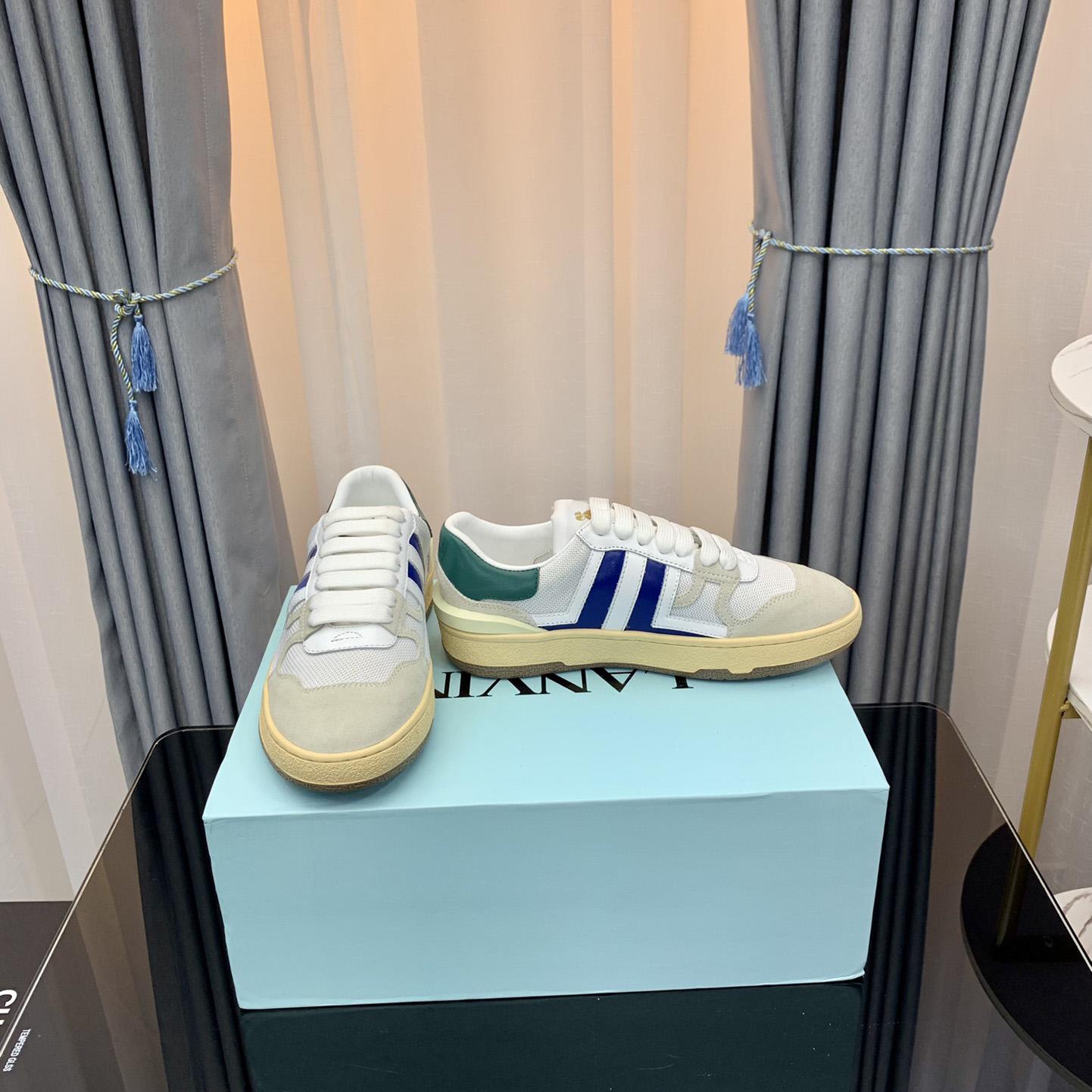 Lanvin Leather Clay Low-Top Sneakers - FashionPlug